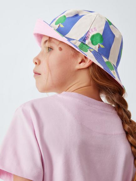 John Lewis Kids' Apple Reversible Bucket Hat, Multi, Multi