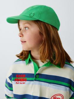 John Lewis Kids' Smile Baseball Cap, Green, Green