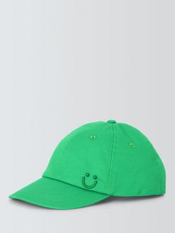 John Lewis Kids' Smile Baseball Cap, Green - view 2, Green