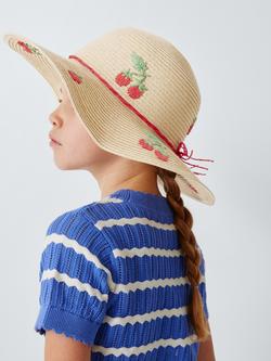 John Lewis Kids' Fruit Straw Hat, Natural, Natural