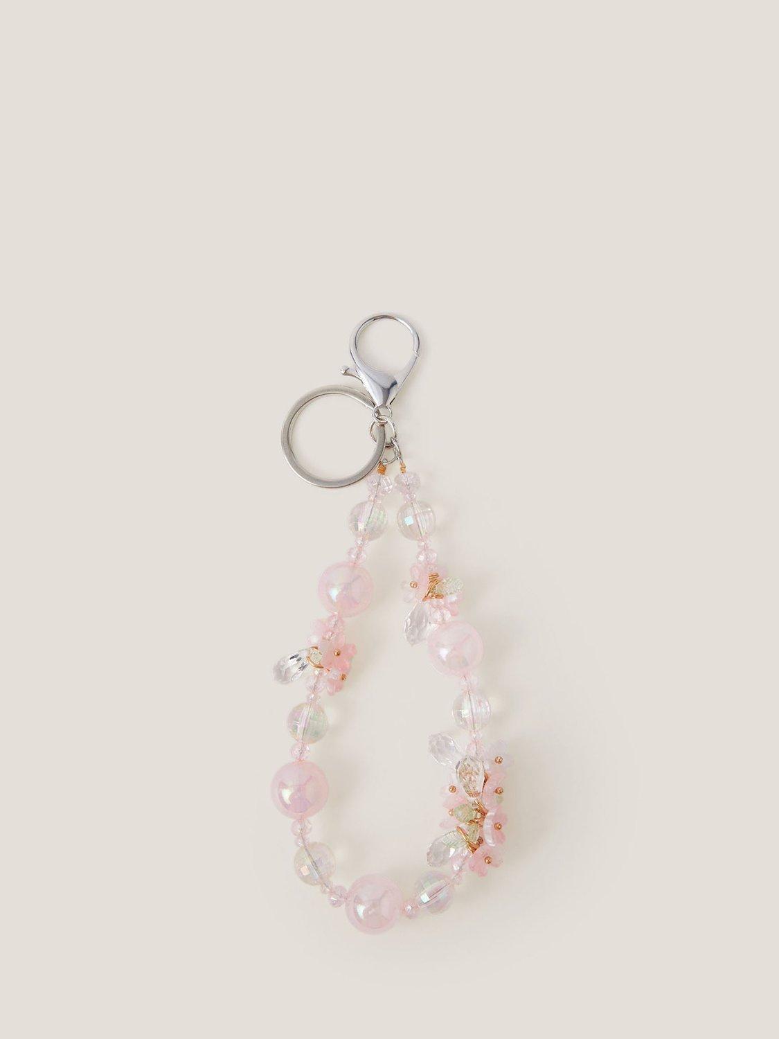 Product image 1 of 3, which shows Monsoon Kids' Flower Bead Bag Charm, Pink