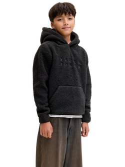 Jack & Jones Kids' Teddy Fleece Hoodie, Black - view 2, Black