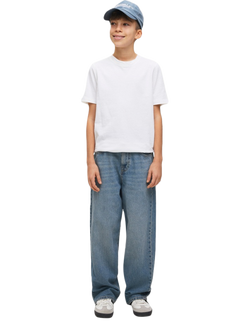 Jack & Jones Kids' Ron Original Loose Fit Jeans, Blue Denim, Blue Denim