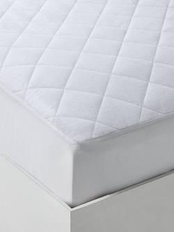 John Lewis Self-Heating Mattress Protector, White
