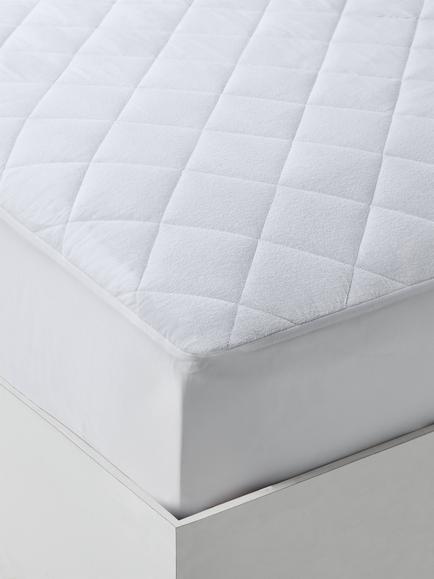 John Lewis Warm & Cosy Mattress Protector, White, White