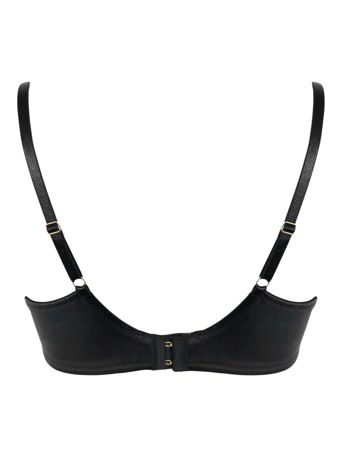 Product image 10 of 10, which shows Pour Moi Ember Embroidered Non-Padded Underwired Bra, Black/Cosmetic, 32C