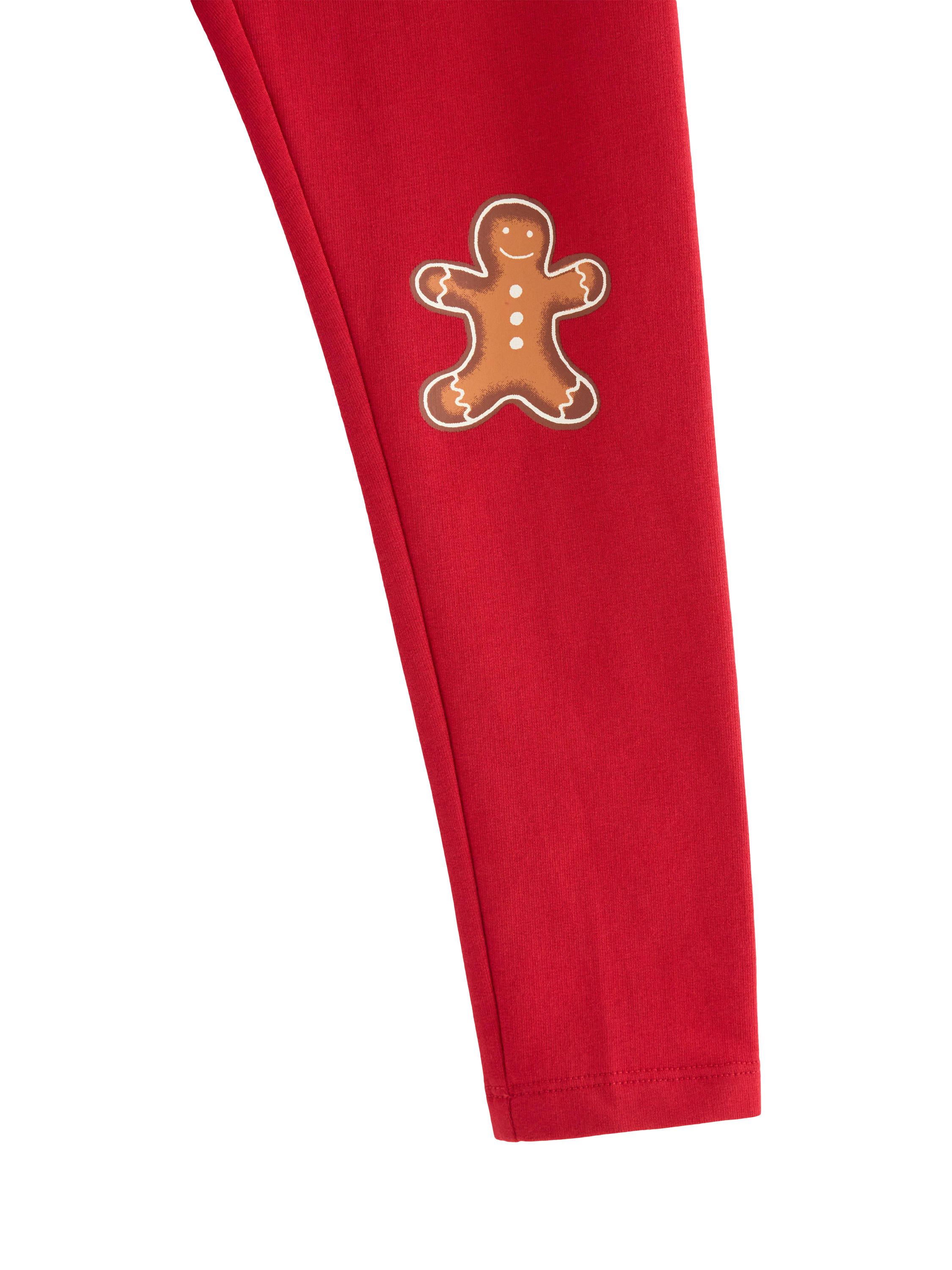 Product image 6 of 6, which shows Lindex Kids' Gingerbread Leggings, Dark Red, 3-4 years