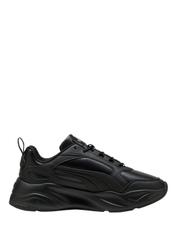 PUMA Cassia 2.0 Lace Up Trainers, Puma Black/Puma Gold