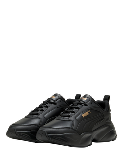 PUMA Cassia 2.0 Lace Up Trainers - view 2, Puma Black/Puma Gold