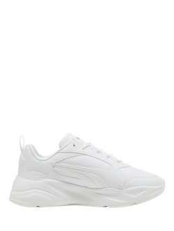 PUMA Cassia 2.0 Lace Up Trainers, Puma White/Puma Gold