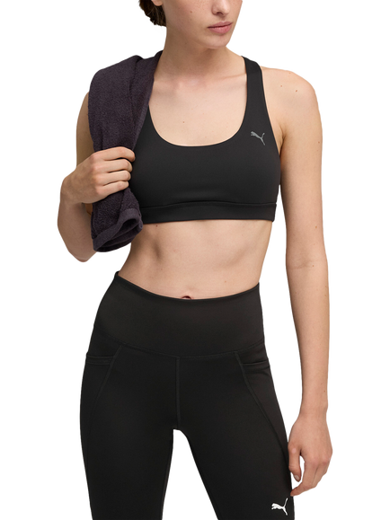 PUMA Women's CLOUDSPUN dryCELL Adjustable Sports Bra, Black