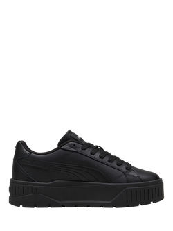 PUMA Kar II Leather Blend Trainers, Black-puma Silver