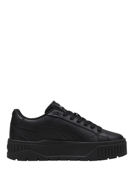 PUMA Kar II Leather Blend Trainers, Black-puma Silver