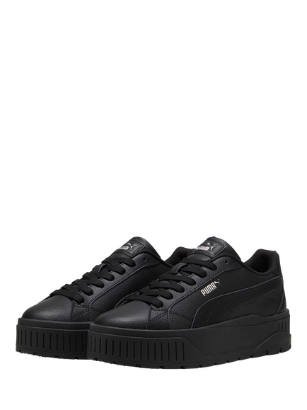 PUMA Kar II Leather Blend Trainers - view 2, Black-puma Silver