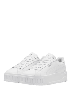 PUMA Kar II Leather Blend Trainers - view 2, White-puma Silver