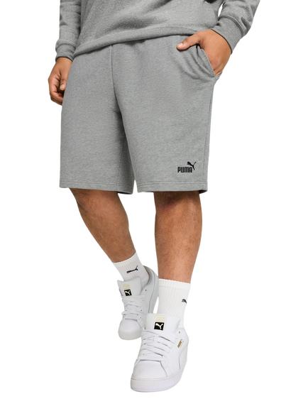 PUMA Men's Cotton Blend Essentials Logo Sweat Shorts, Medium Gray Heather
