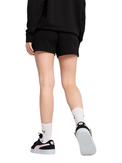 PUMA French Terry Short Length Logo Shorts - view 2, Puma Black