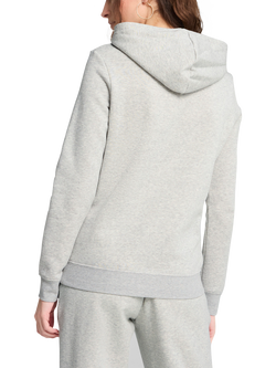 PUMA Logo Fleece Hoodie - view 2, Light Gray Heather