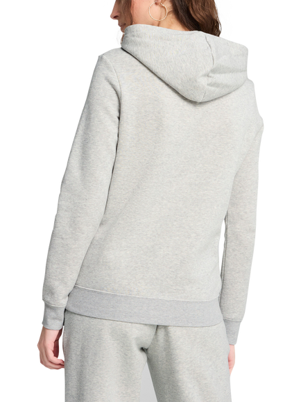 PUMA Logo Fleece Hoodie - view 2, Light Gray Heather