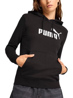 PUMA Logo Fleece Hoodie, Puma Black