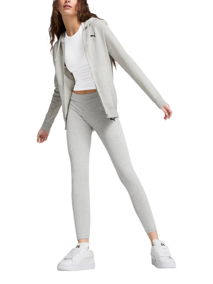 PUMA Women's Essentials Full-Zip Cotton Blend Hoodie, Light Gray Heather