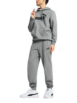 PUMA Men's Essentials No.1 Logo Hoodie, Medium Gray Heather