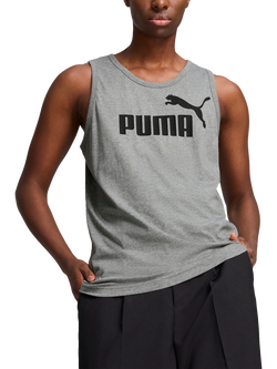 PUMA Men's Essentials No.1 Logo Cotton Tank Top, Medium Gray Heather