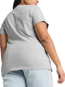 PUMA Essentials Cotton Regular Fit Short Sleeve No. 1 Logo T-Shirt - view 2, Light Gray Heather