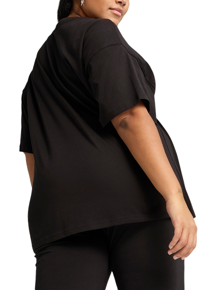 PUMA Cat Logo Drop Shoulder Jersey T-Shirt - view 2, Puma Black