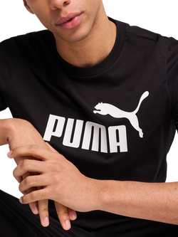 PUMA Cotton Regular Fit Short Sleeve Essentials No.1 Logo T-Shirt - view 2, Puma Black