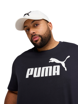 PUMA Cotton Regular Fit Short Sleeve Essentials No.1 Logo T-Shirt - view 2, New Navy