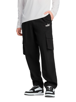 PUMA Men's Essentials No.1 Logo Cargo Trousers, Puma Black, Puma Black