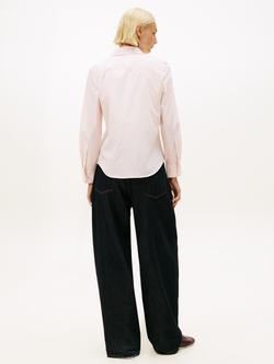 Tommy Hilfiger Essential Poplin Regular Fit Stripe Shirt - view 2, Pink/Multi