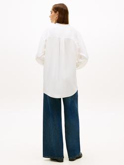 Tommy Hilfiger Oversized Lace Trim Shirt, Ecru - view 2, Ecru