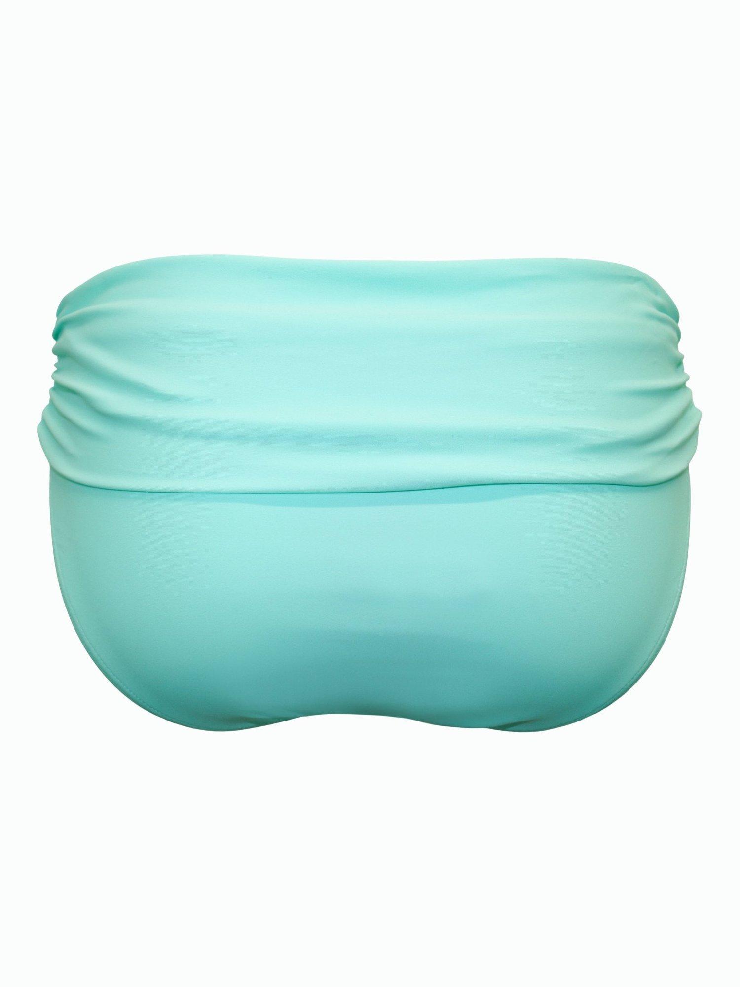 Product image 8 of 8, which shows Pour Moi Free Spirit Fold Over Bikini Bottoms, Aqua, 10