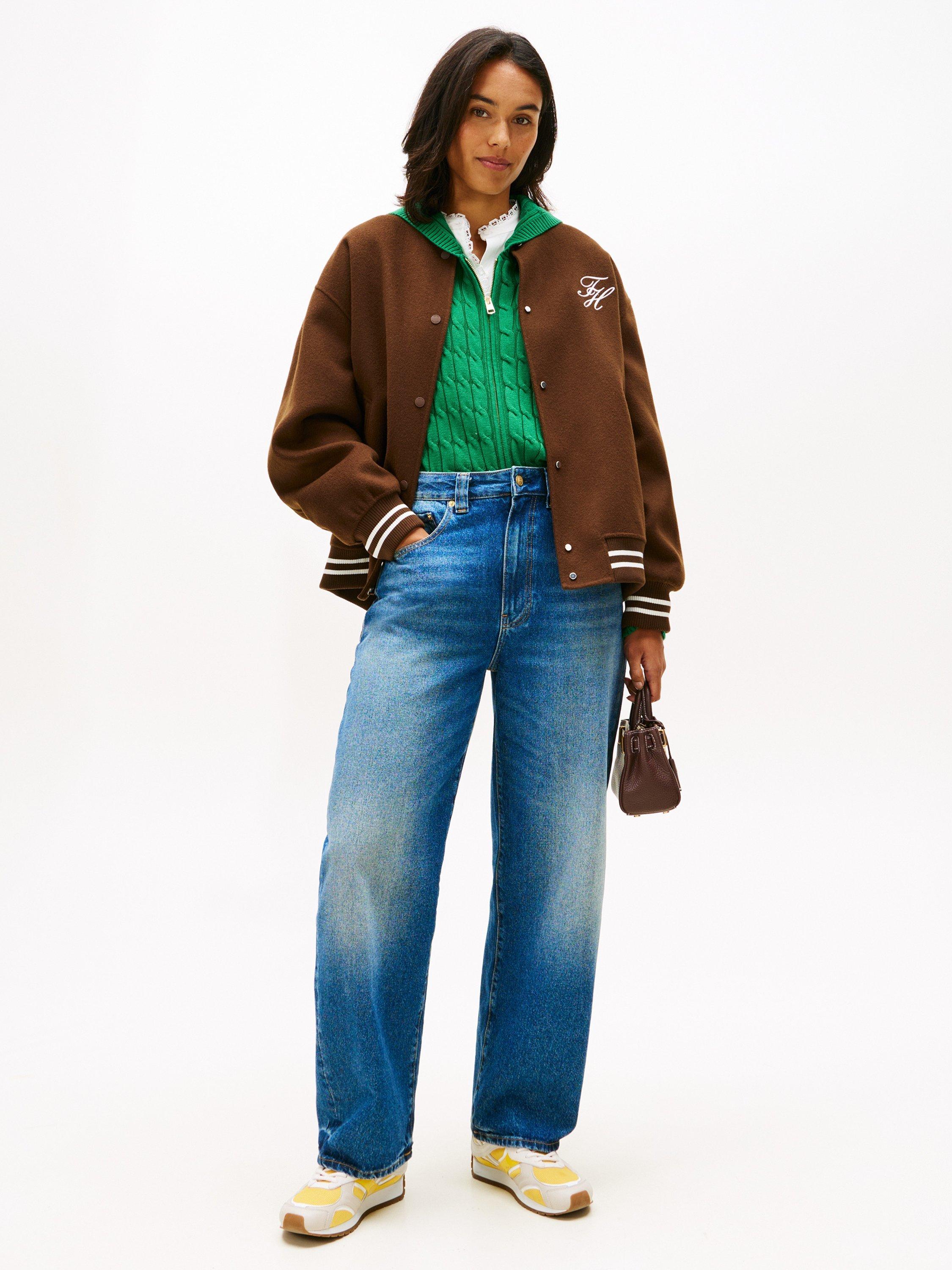 Product image 2 of 5, which shows Tommy Hilfiger Barrel Leg Jeans, Glow, W25/L30