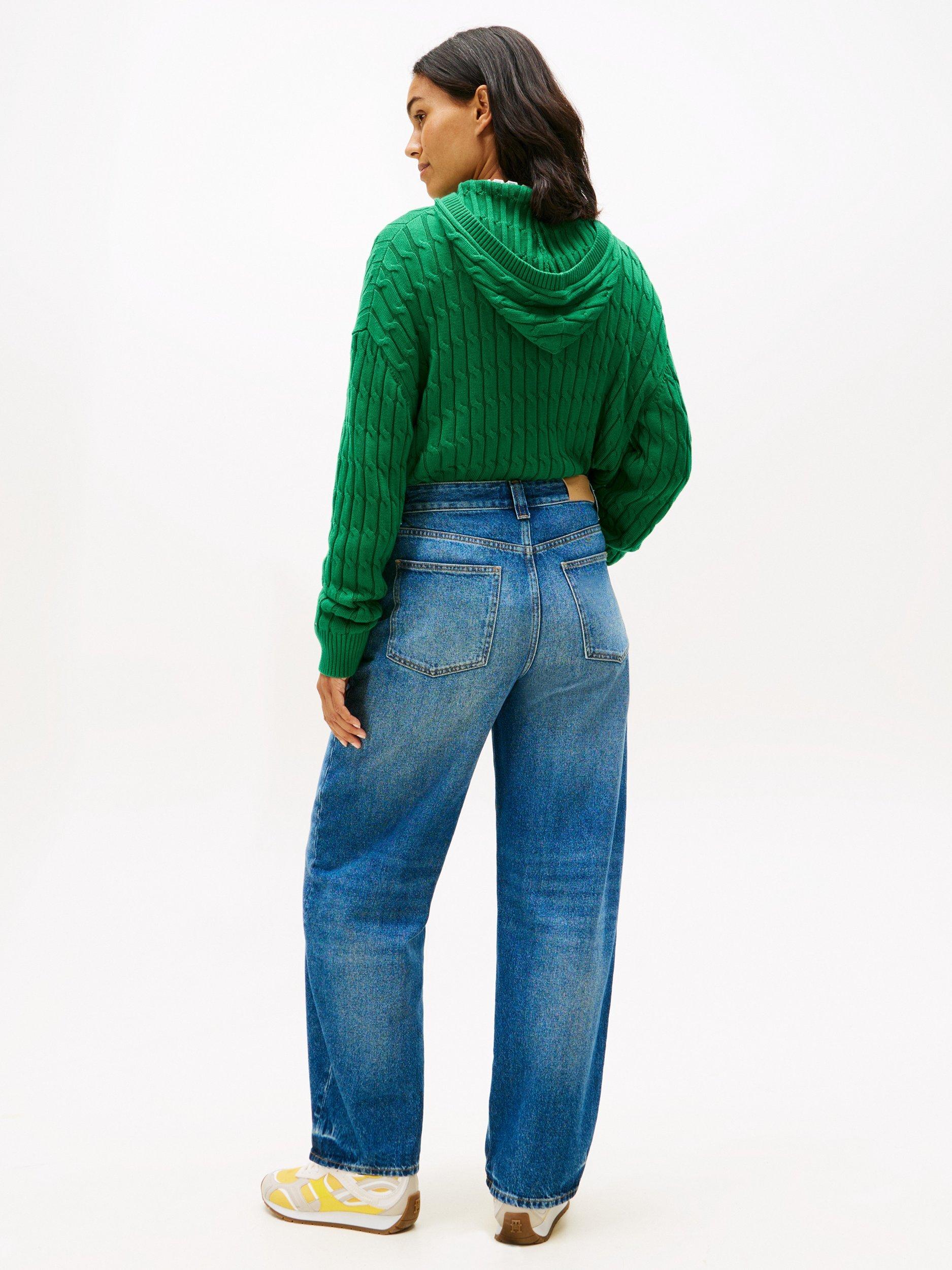 Product image 3 of 5, which shows Tommy Hilfiger Barrel Leg Jeans, Glow, W25/L30