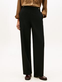 Tommy Hilfiger Punto Pressed Crease Trousers, Black, Black