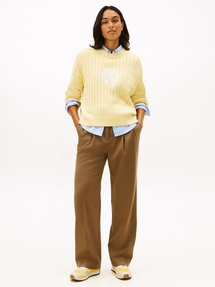 Tommy Hilfiger Timeless Wool Blend Trousers, Nordic Taupe - view 2, Nordic Taupe