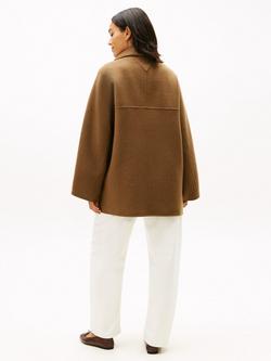 Tommy Hilfiger Wool Blend Funnel Neck Coat, Nordic Taupe - view 2, Nordic Taupe