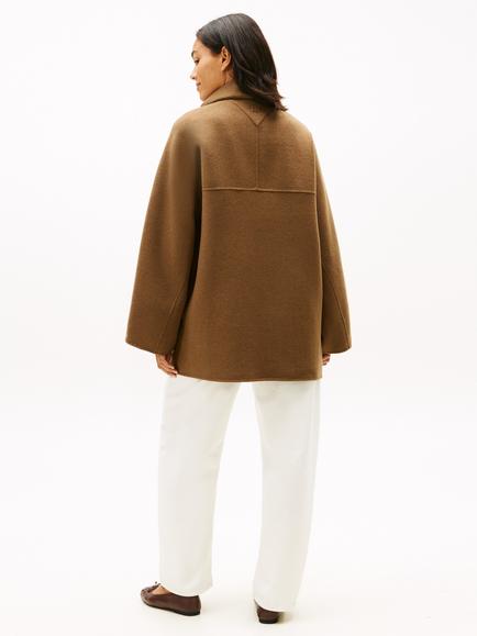 Tommy Hilfiger Wool Blend Funnel Neck Coat, Nordic Taupe - view 2, Nordic Taupe