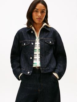 Tommy Hilfiger Pleated Denim Jacket, Pure, Pure