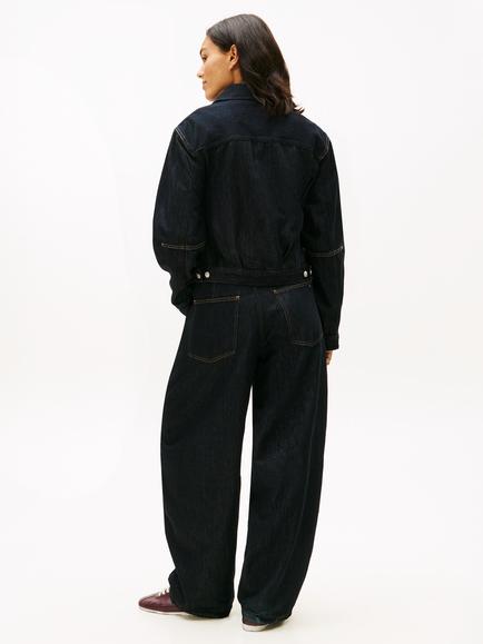 Tommy Hilfiger Pleated Denim Jacket, Pure - view 2, Pure