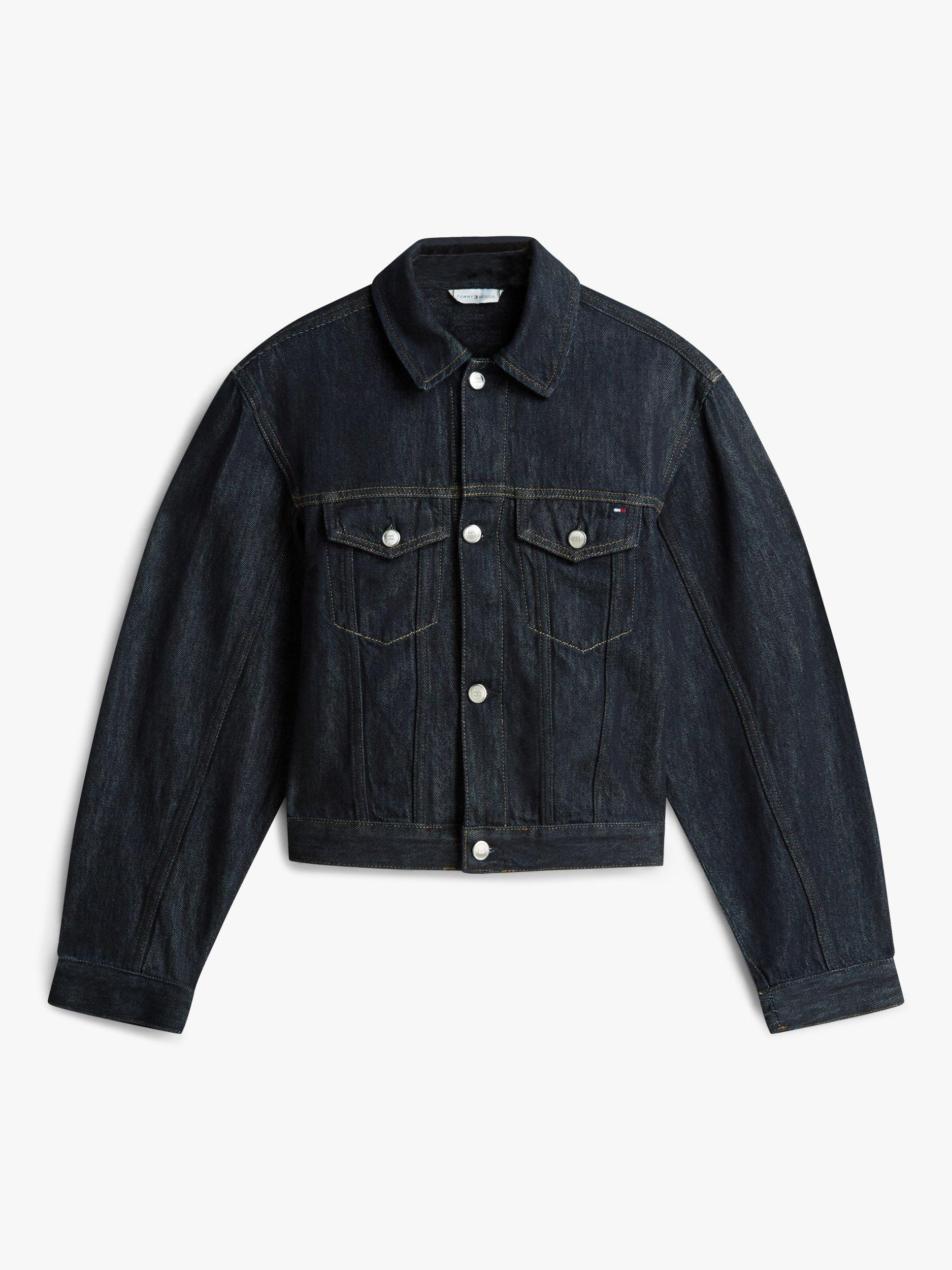 Product image 6 of 6, which shows Tommy Hilfiger Pleated Denim Jacket, Pure, 4