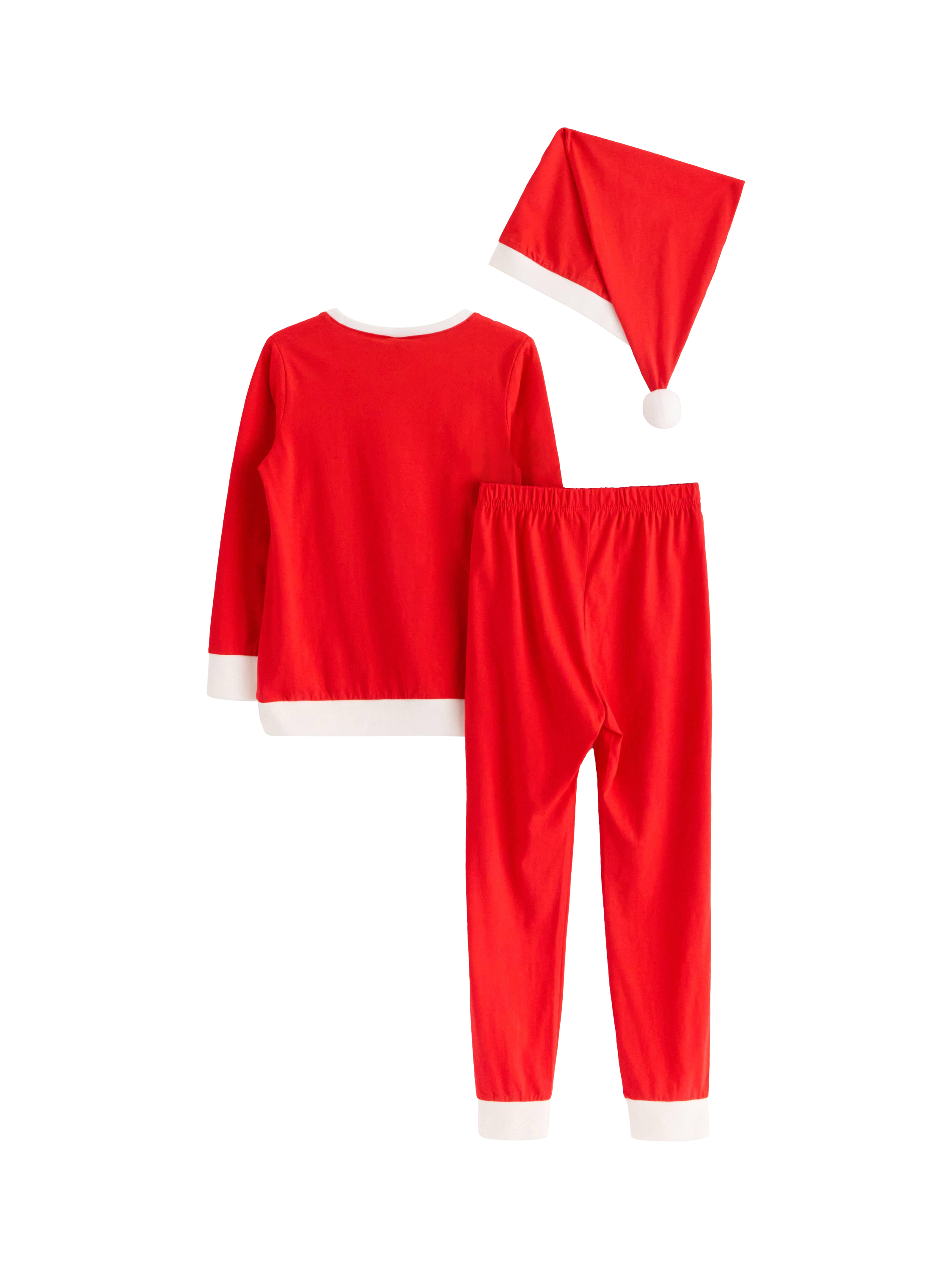 Product image 5 of 6, which shows Lindex Kids' Cotton Christmas Pyjama Set & Hat, Red, 4-6 years