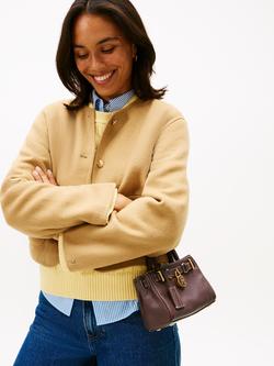 Tommy Hilfiger The American Icon Pure Leather Tote Bag, Rich Walnut - view 2, Rich Walnut