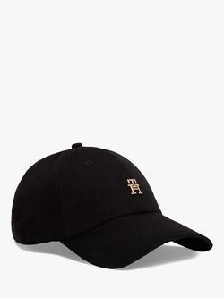 Tommy Hilfiger Monogram Twill Baseball Cap, Black, Black