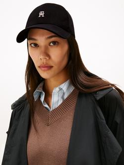 Tommy Hilfiger Monogram Twill Baseball Cap, Black - view 2, Black