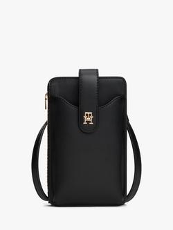 Tommy Hilfiger Icon Phone Crossbody Bag, Black, Black