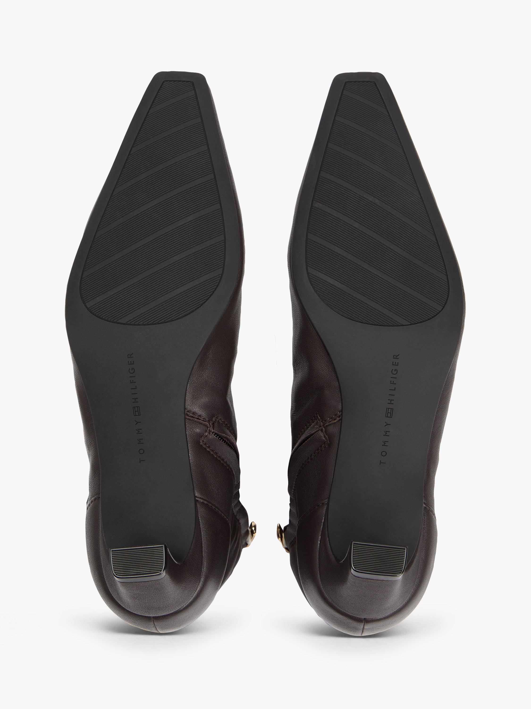 Product image 7 of 8, which shows Tommy Hilfiger TH Monogram Plaque Leather Mid Boots, Charred Wood, EU39